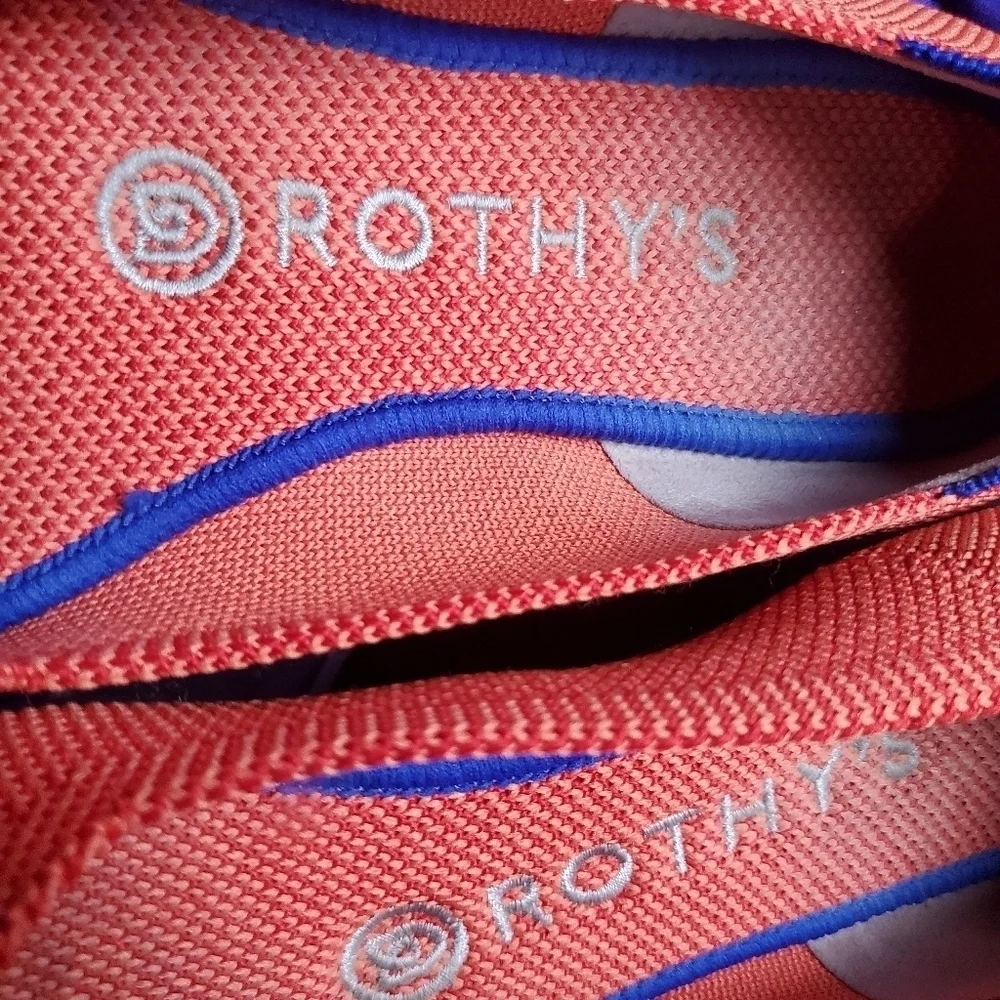Rothy's persimmon/orange canvas size 6 round toe